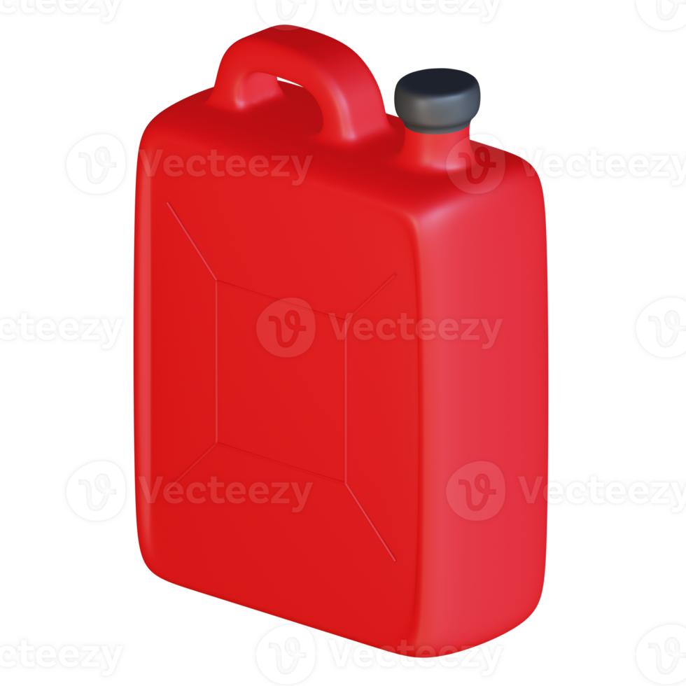 3d icon jerrycan isolated on transparent background png