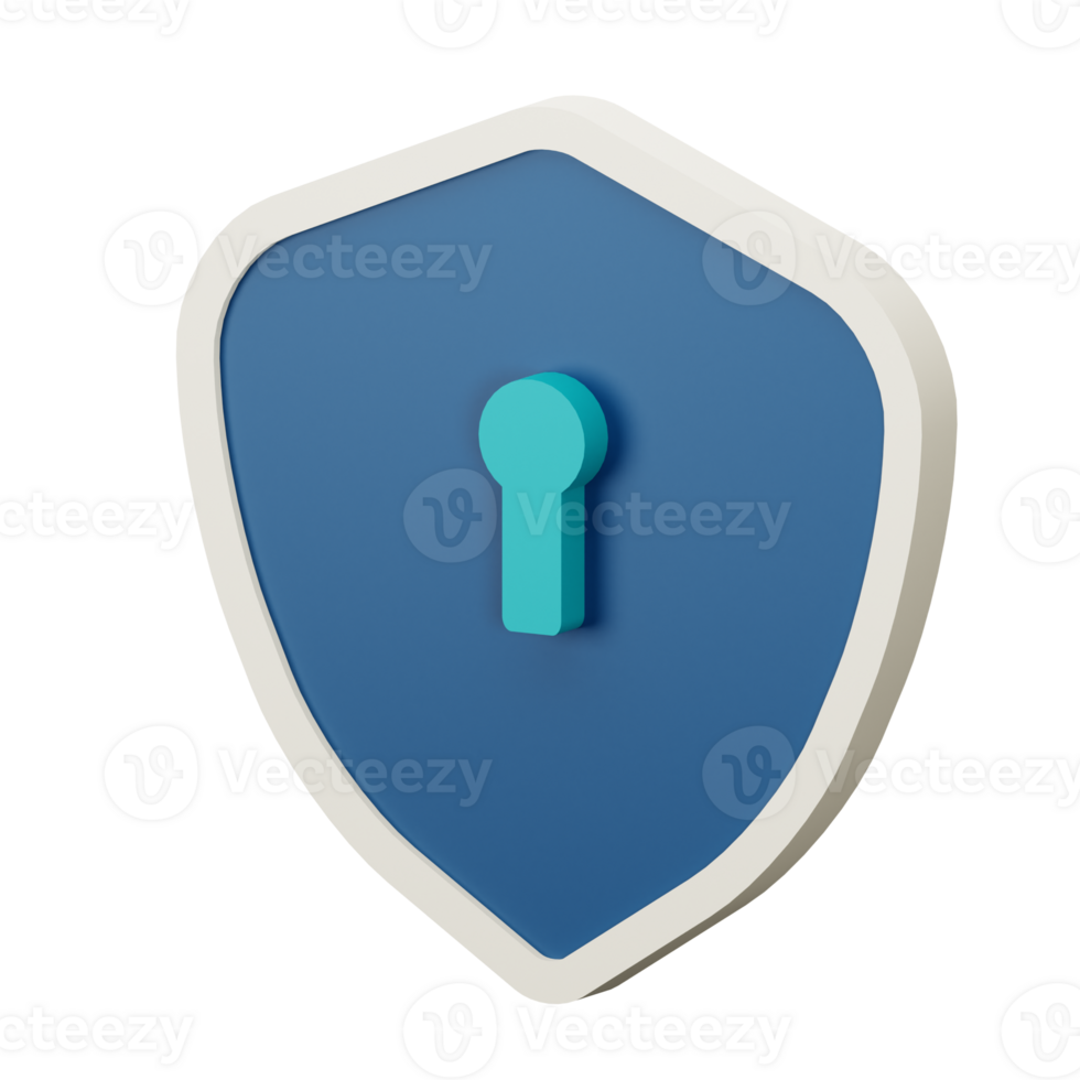 3d icon security system isolated on transparent background png