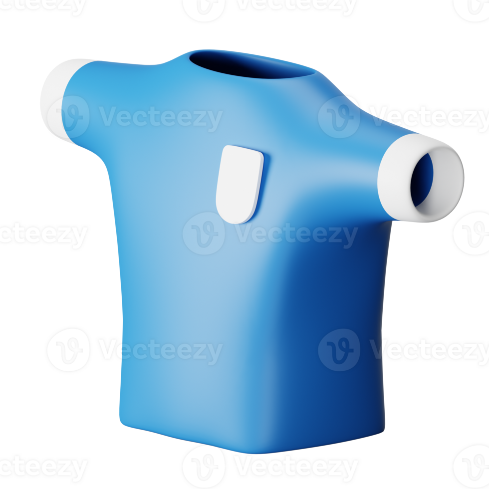 3d icon t shirt isolated on transparent background png