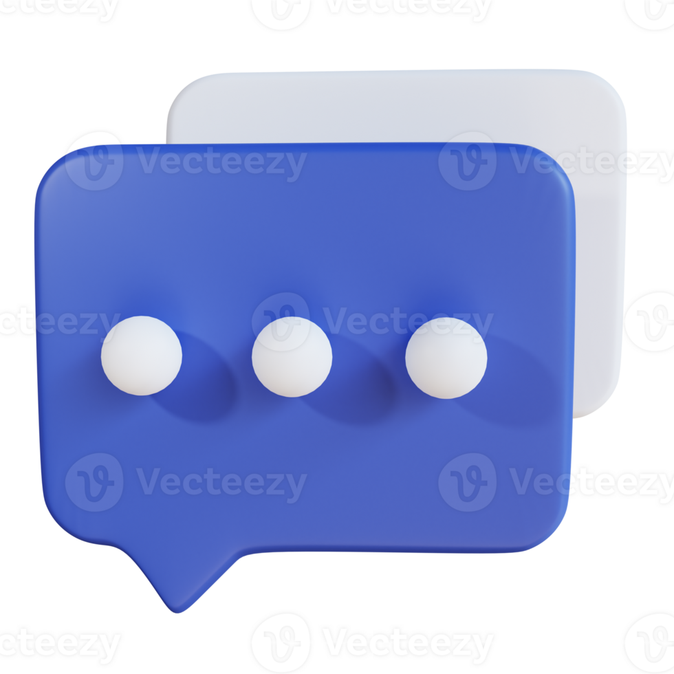 3d icon chat isolated on transparent background png