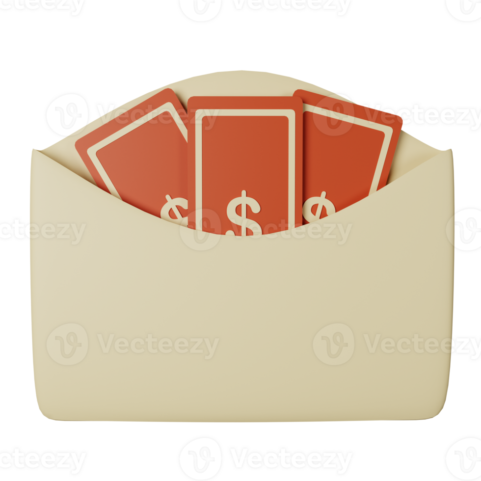 3d icon income isolated on transparent background png