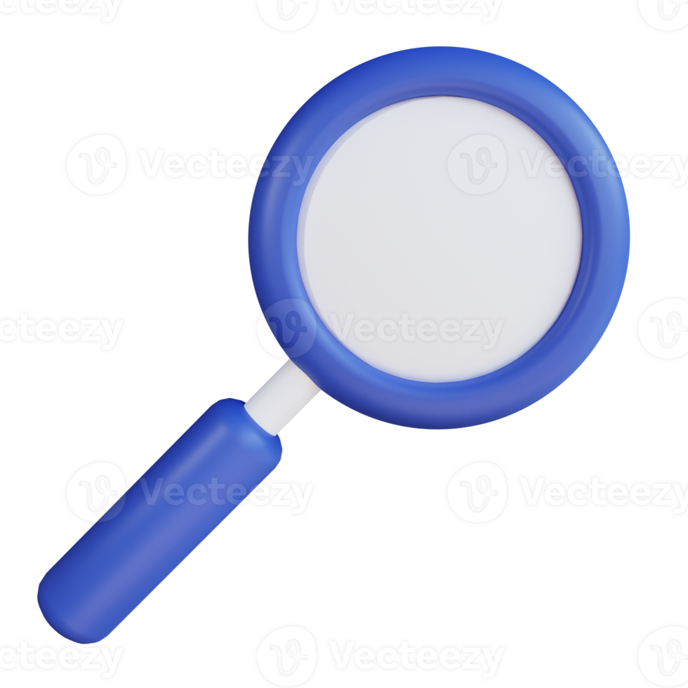 3d icon search isolated on transparent background png