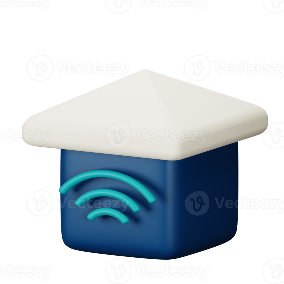 3d icon smarthouse isolated on transparent background png