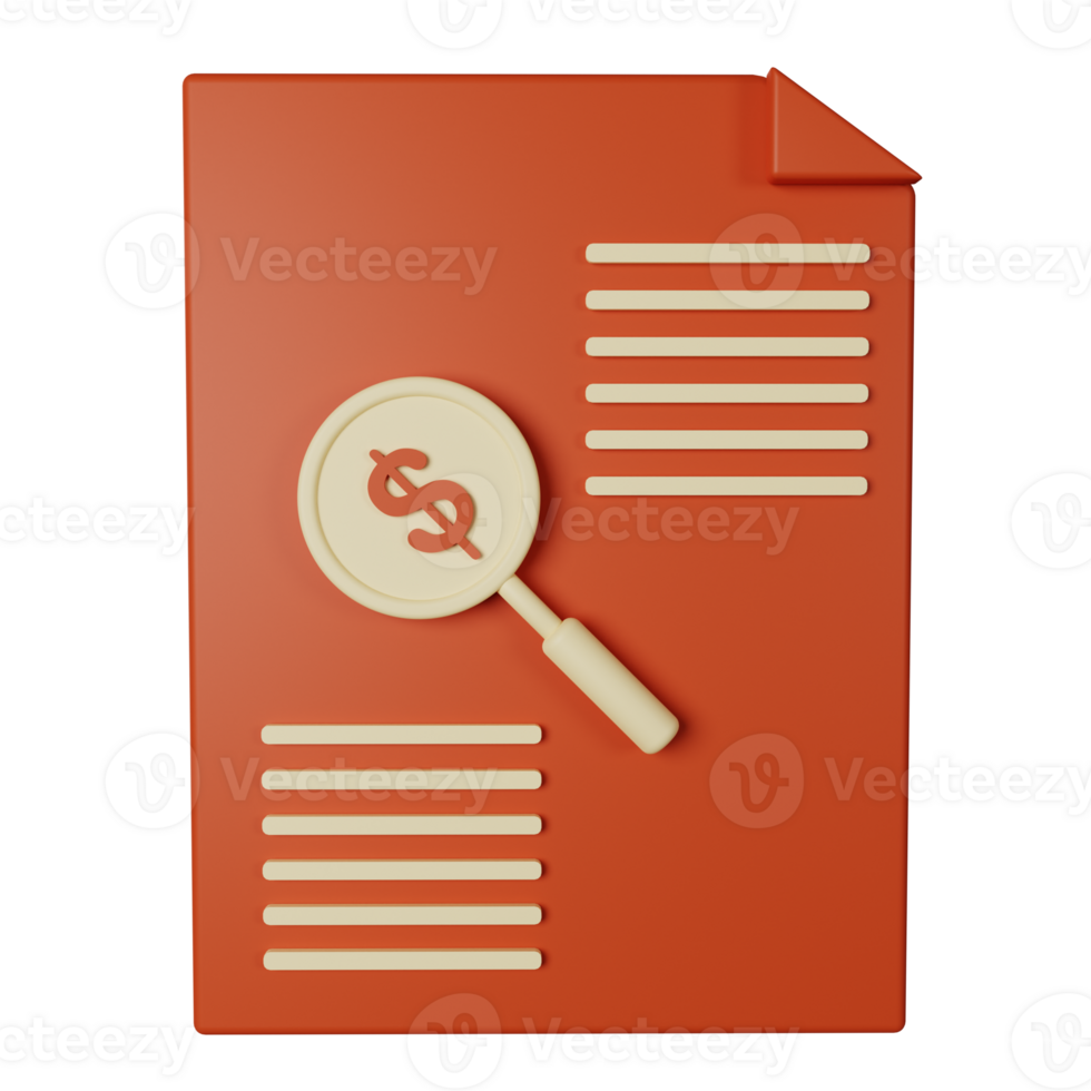 3d icon tax isolated on transparent background png