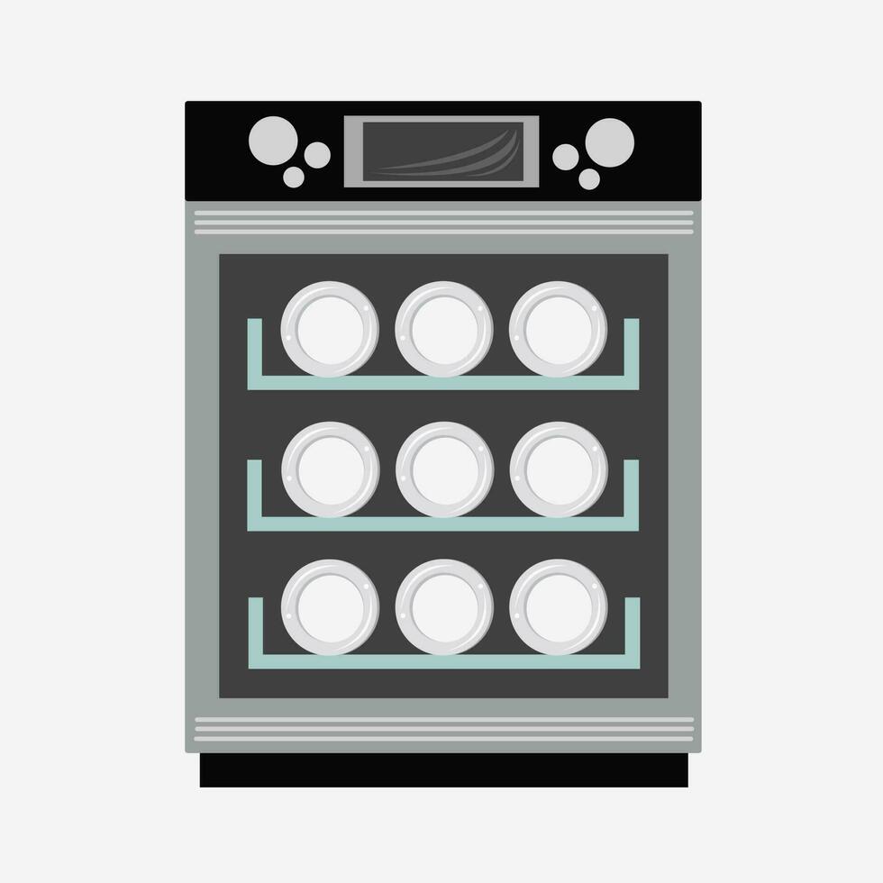 Dishwasher vector illustration for graphic design and decorative