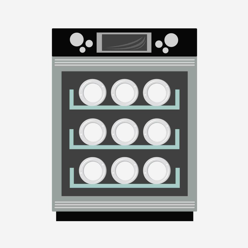 Dishwasher vector illustration for graphic design and decorative element