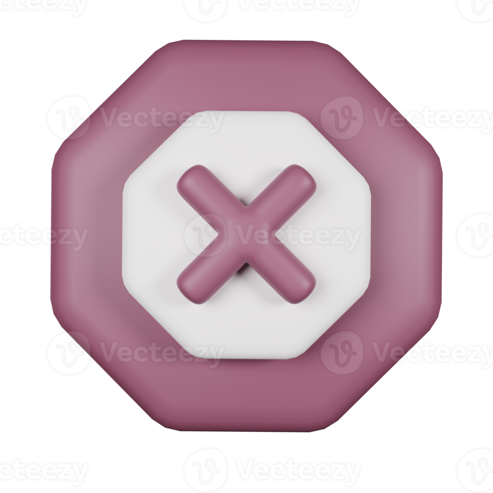 3d icon ad blocker isolated on transparent background png