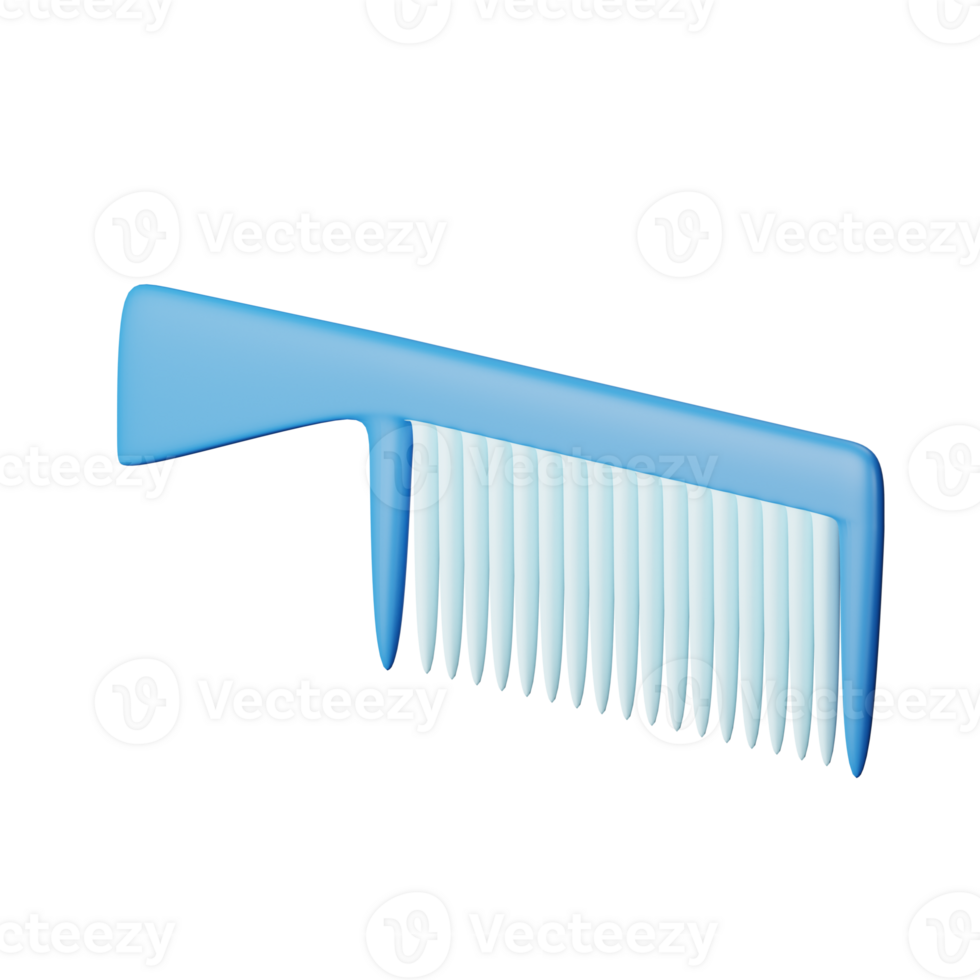 3d icône cheveux brosse isolé sur transparent Contexte png