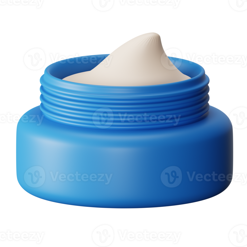 3d icon cream isolated on transparent background png