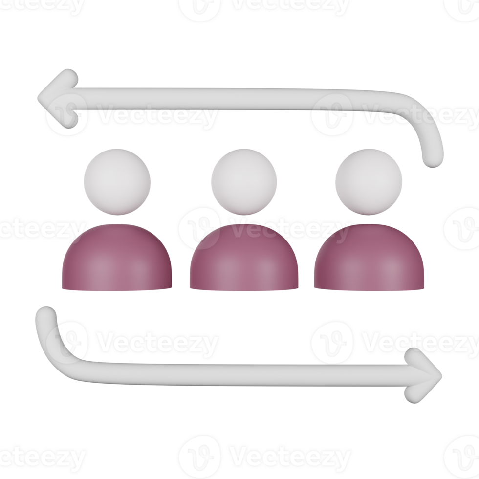 3d icon returning visitor isolated on transparent background png