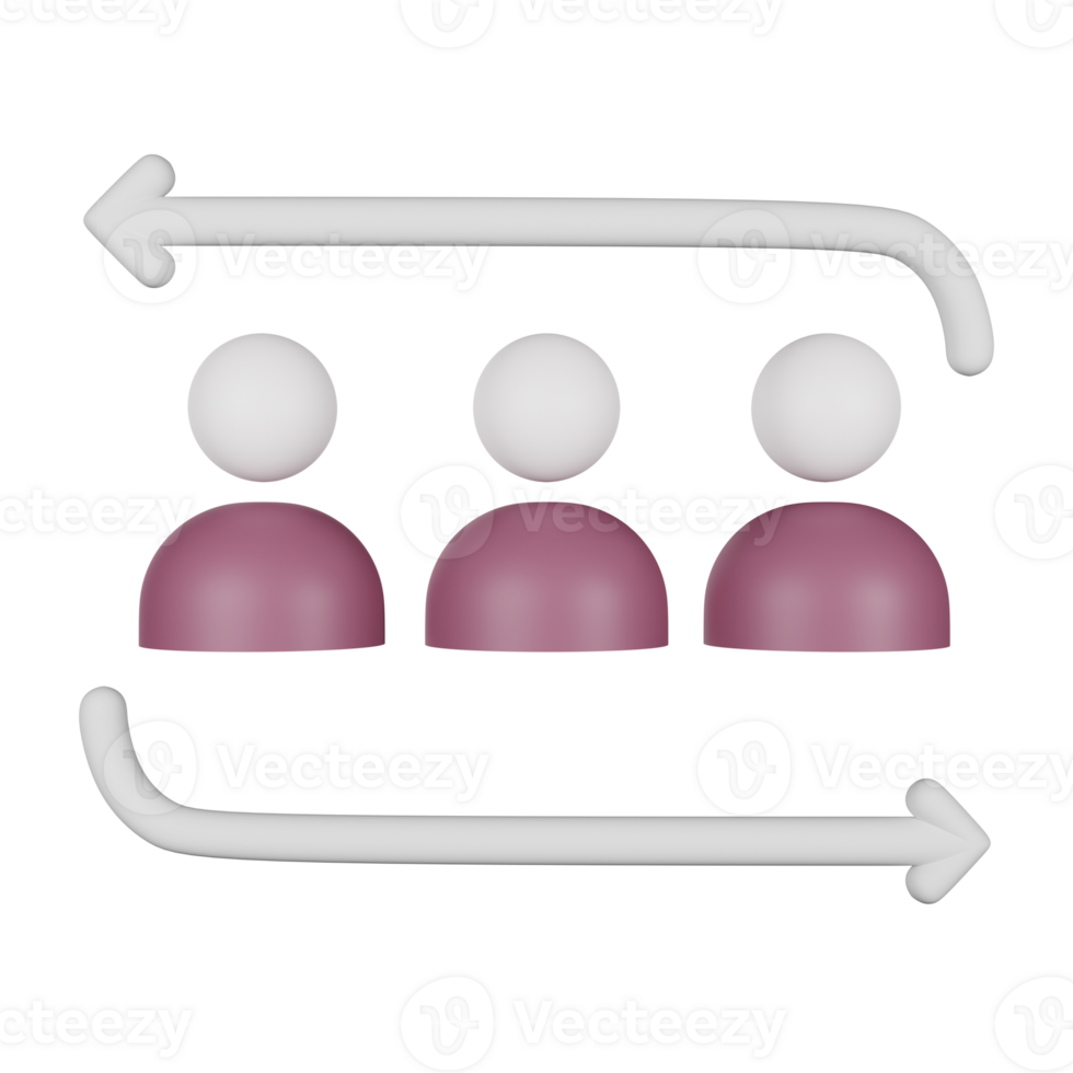 3d ícone retornando Visitante isolado em transparente fundo png