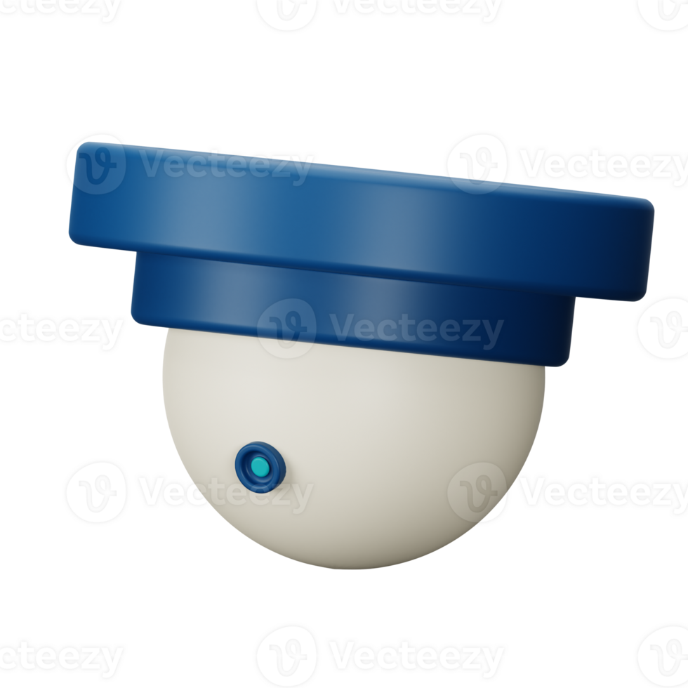 3d icon cctv isolated on transparent background png