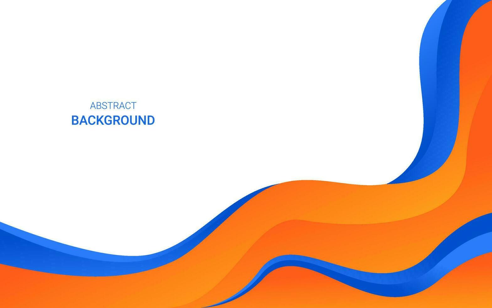 Abstract wave gradient blue and orange background vector