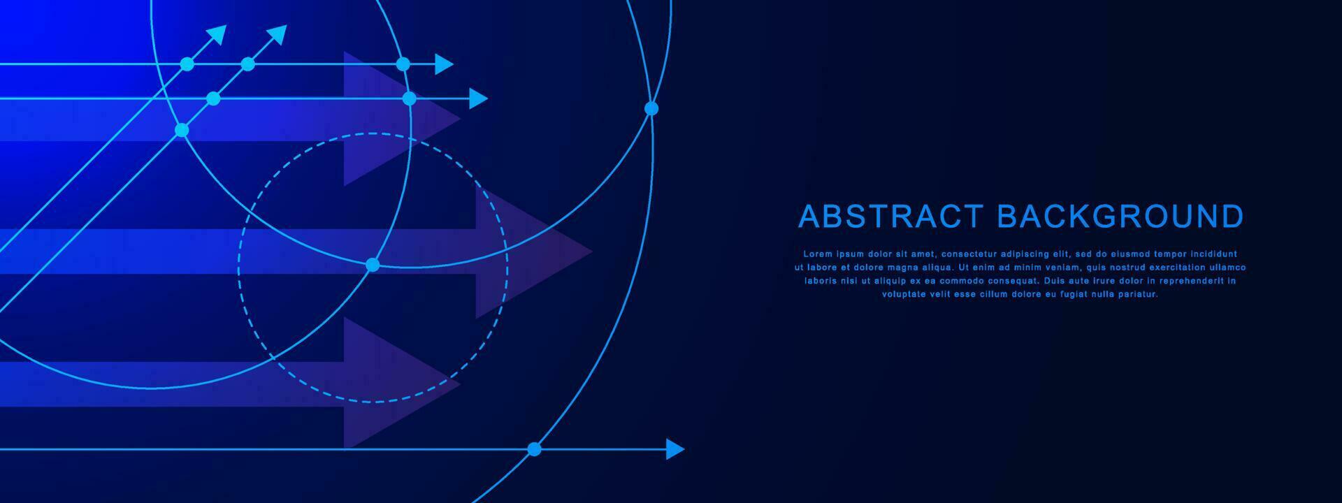 Abstract dots and lines with gradient arrow for futuristic world data network concept background. Global network, communication technology and big data visualization. Vector illustration.