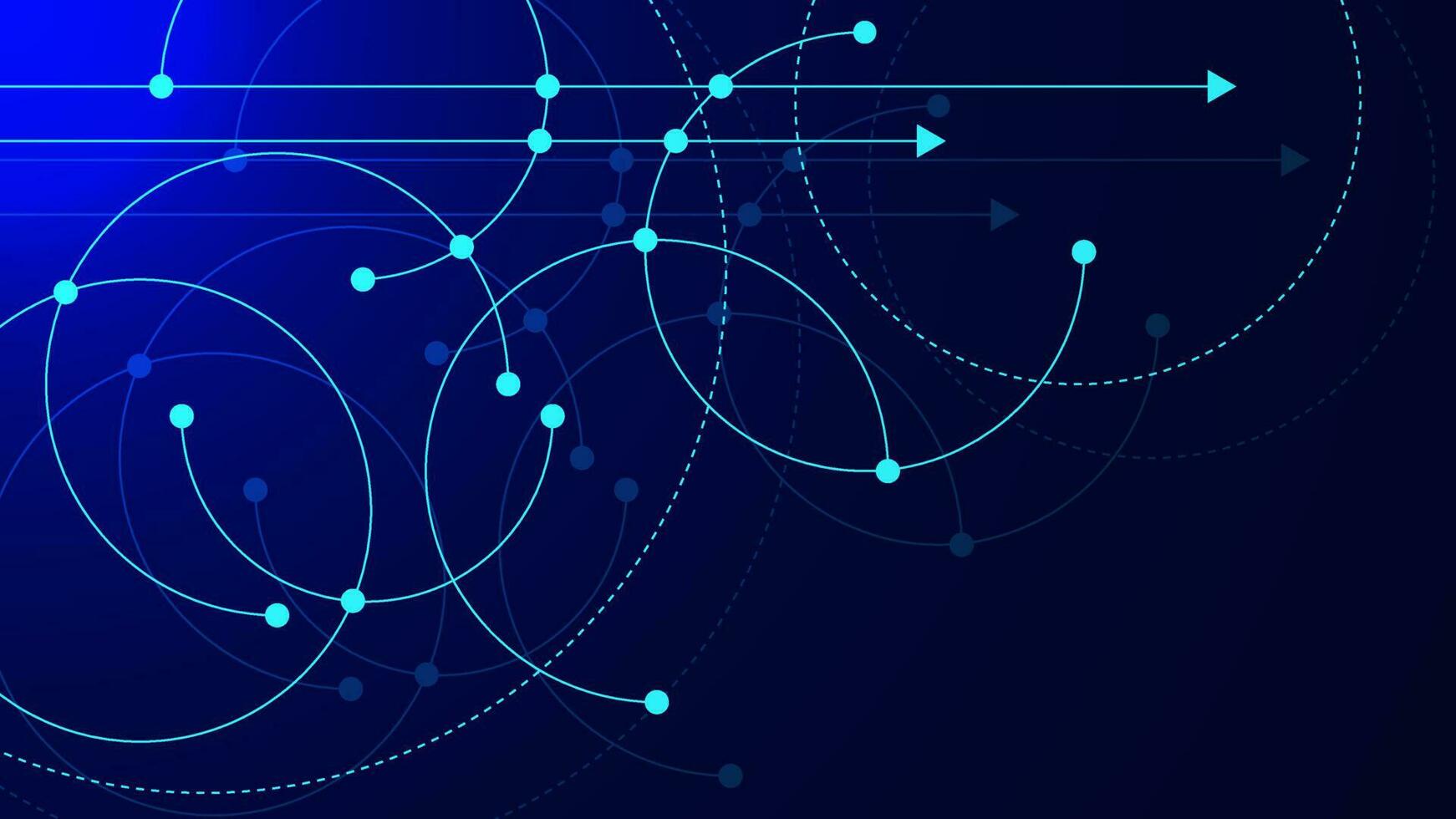 Abstract dots and lines for futuristic world data network concept background. Global network, communication technology and big data visualization. Vector illustration.