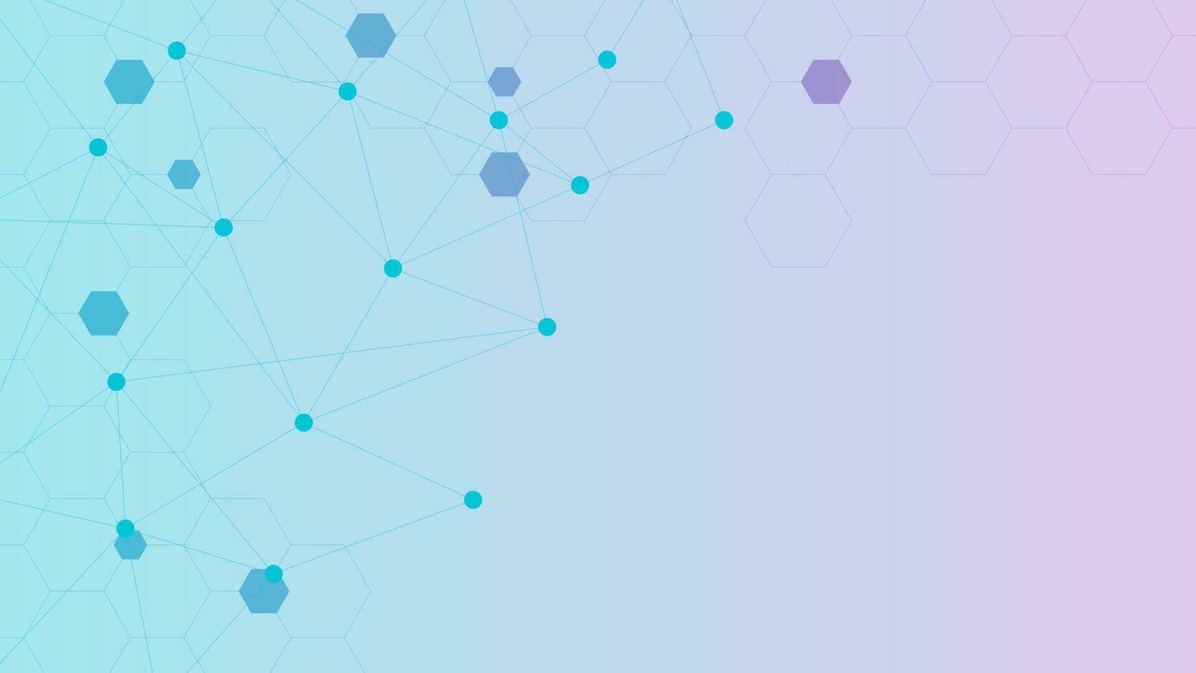 Modern scientific with connected dots lines and hexagon shapes for medical innovation, chemistry, science and technology background. Vector illustration.