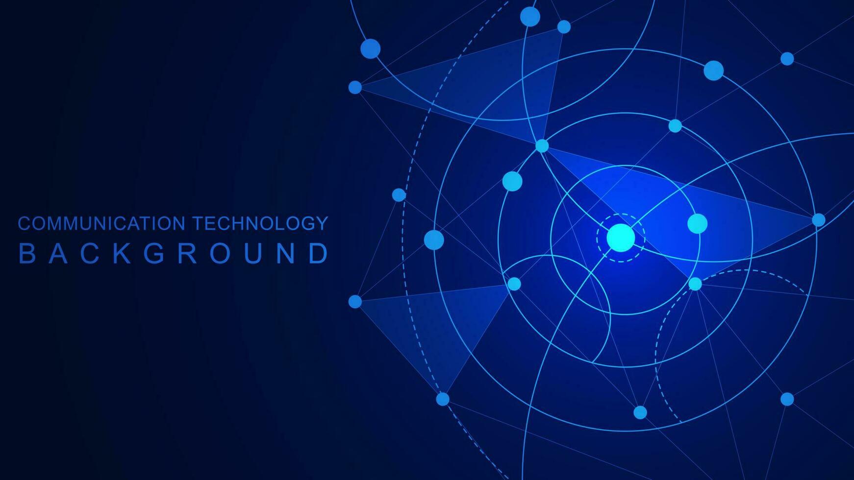 Geometric circuit dots and lines connection for communication technology and social network concept background. Vector illustration.