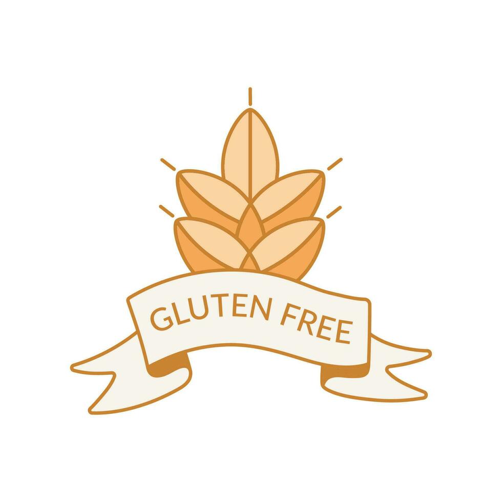 Isolated gluten free icon. Grain symbol. Vector illustration.