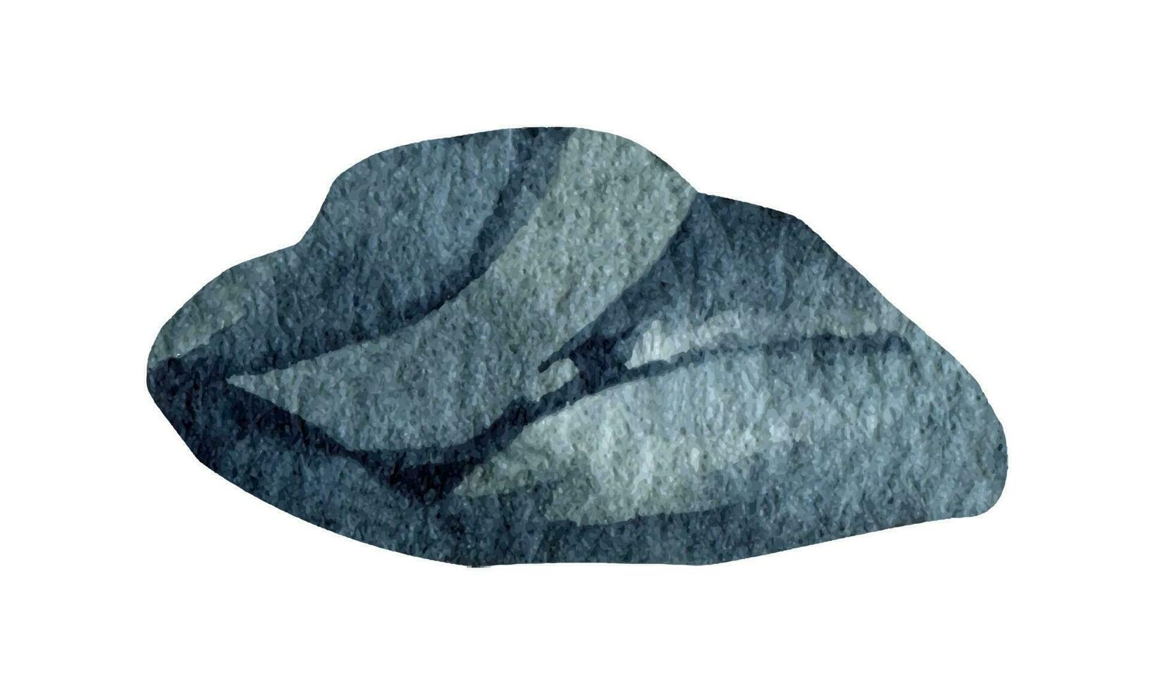 gris rock Roca acuarela clipart vector