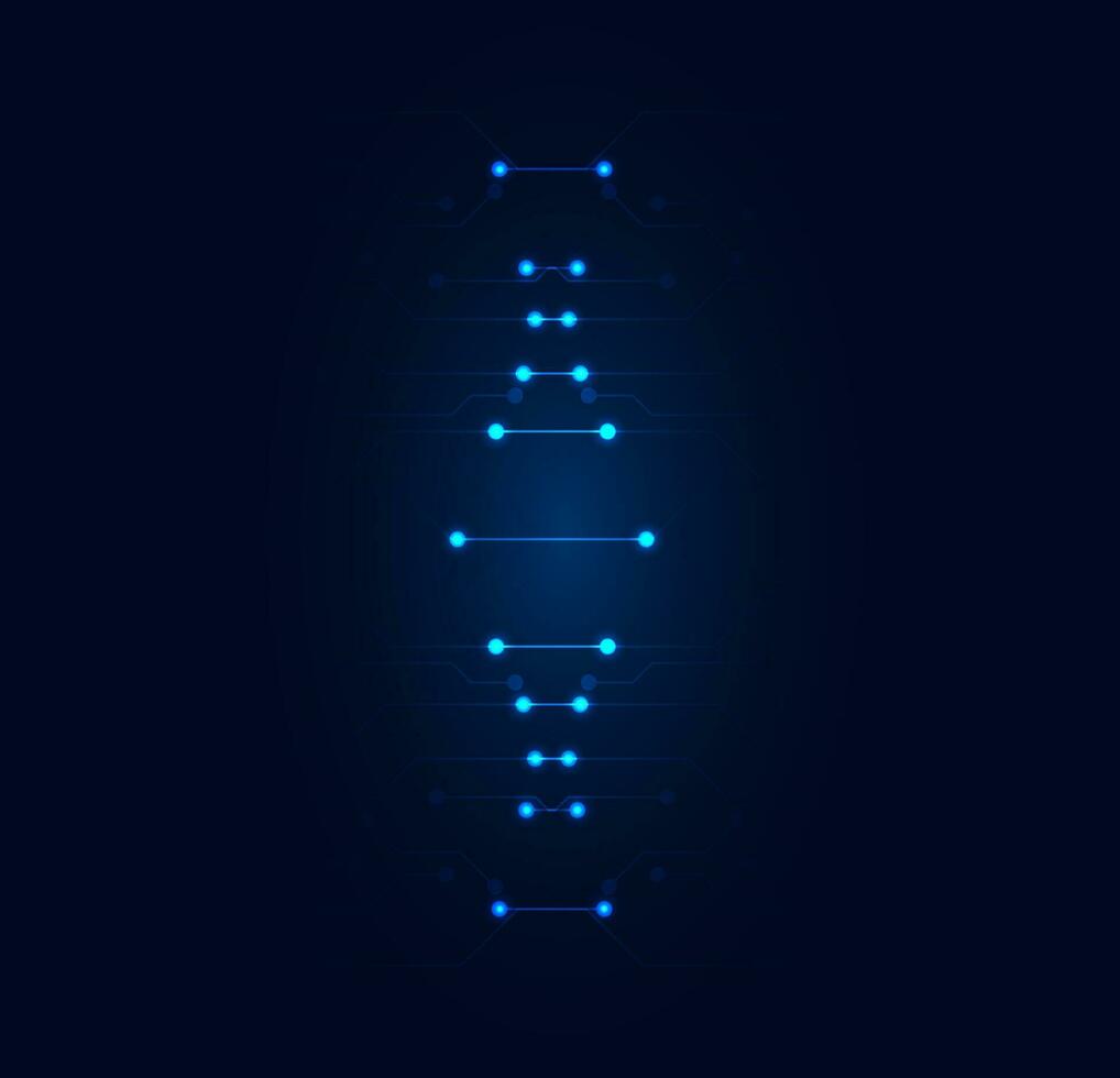concept dna digital blue technology modern on beautiful background vector