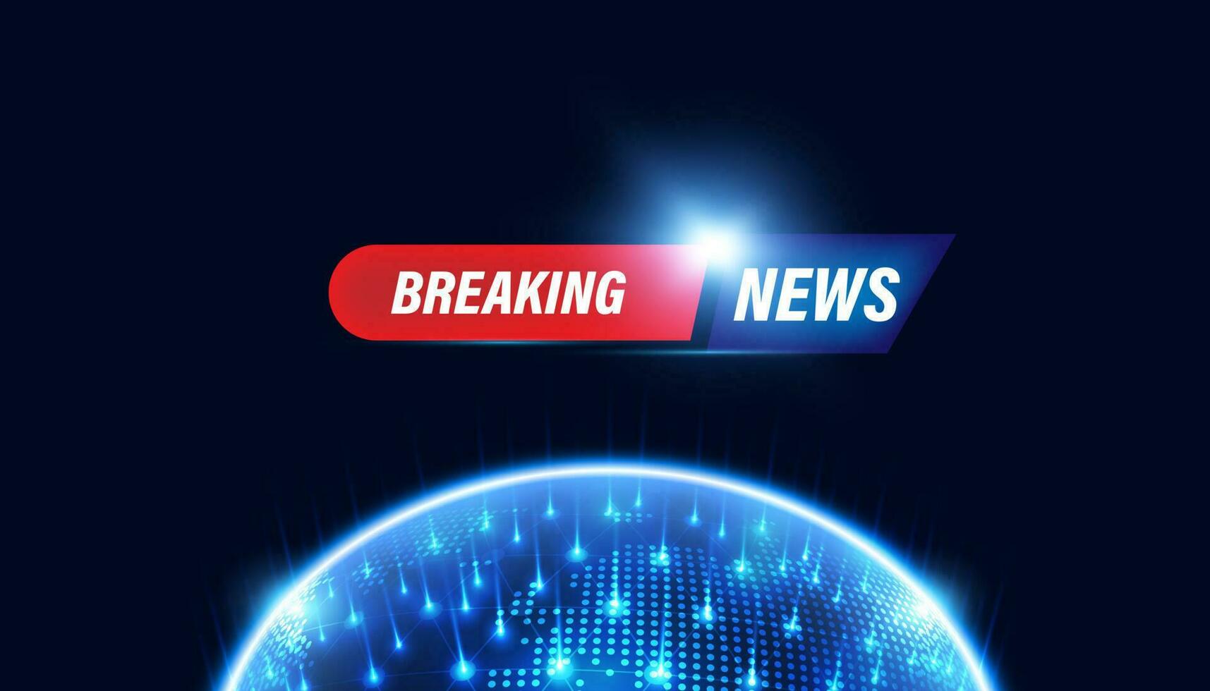 Concept Breaking News Template Background World vector