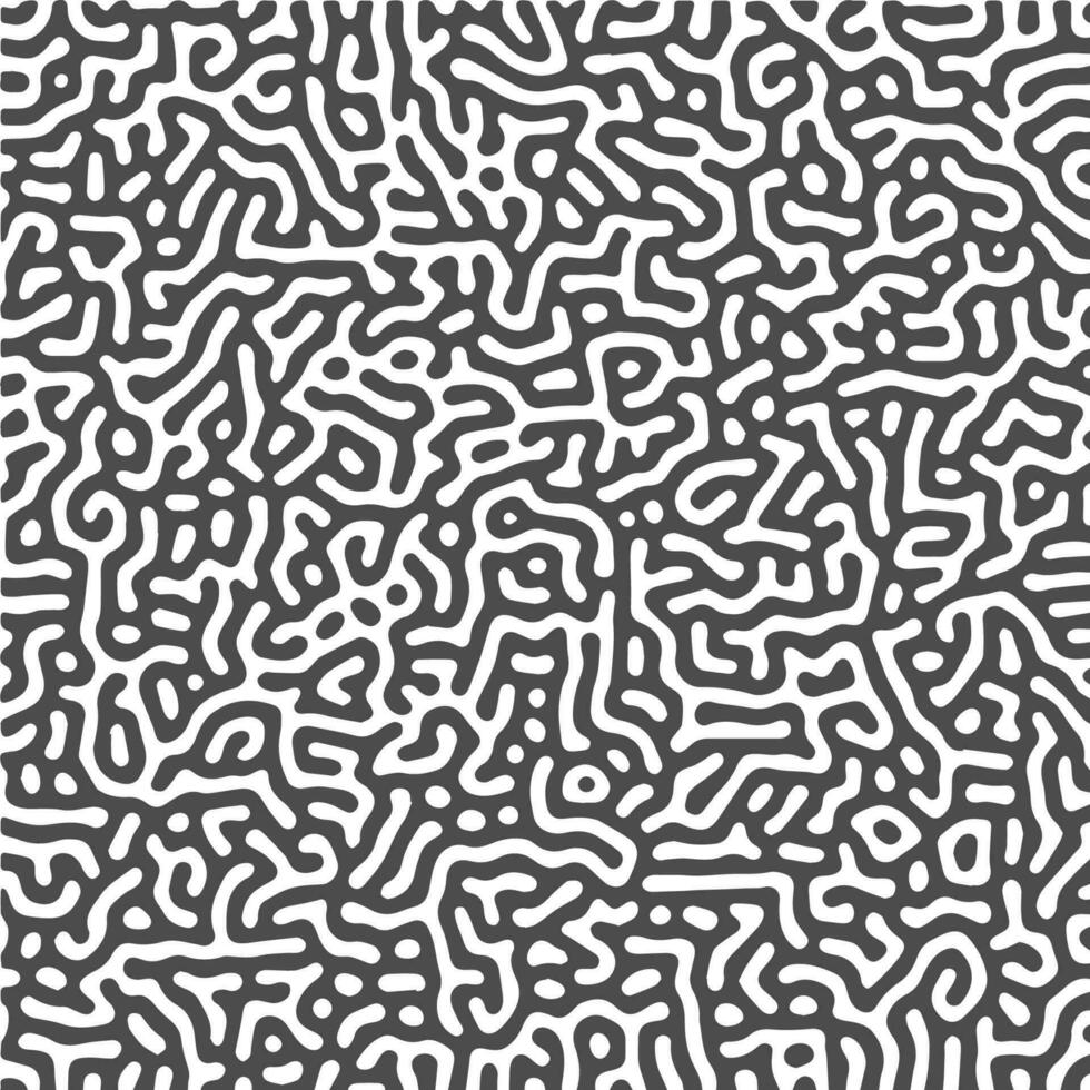 Monochrome reaction diffusion organic turing pattern background vector