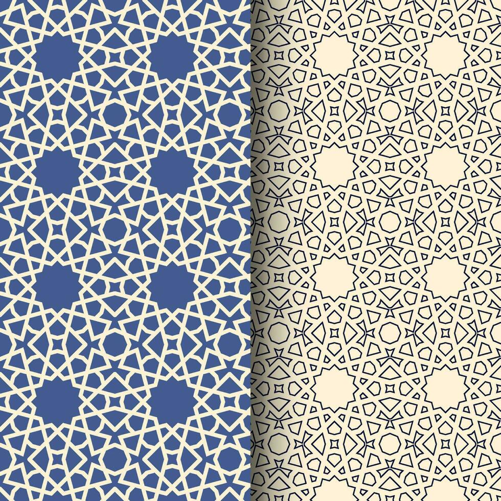 Abstract Arabian geometric pattern design with stats. Islamic pattern vector