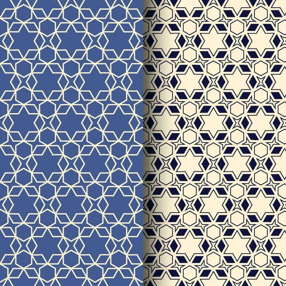Seamless Arabian Geometric Pattern design with stars vector