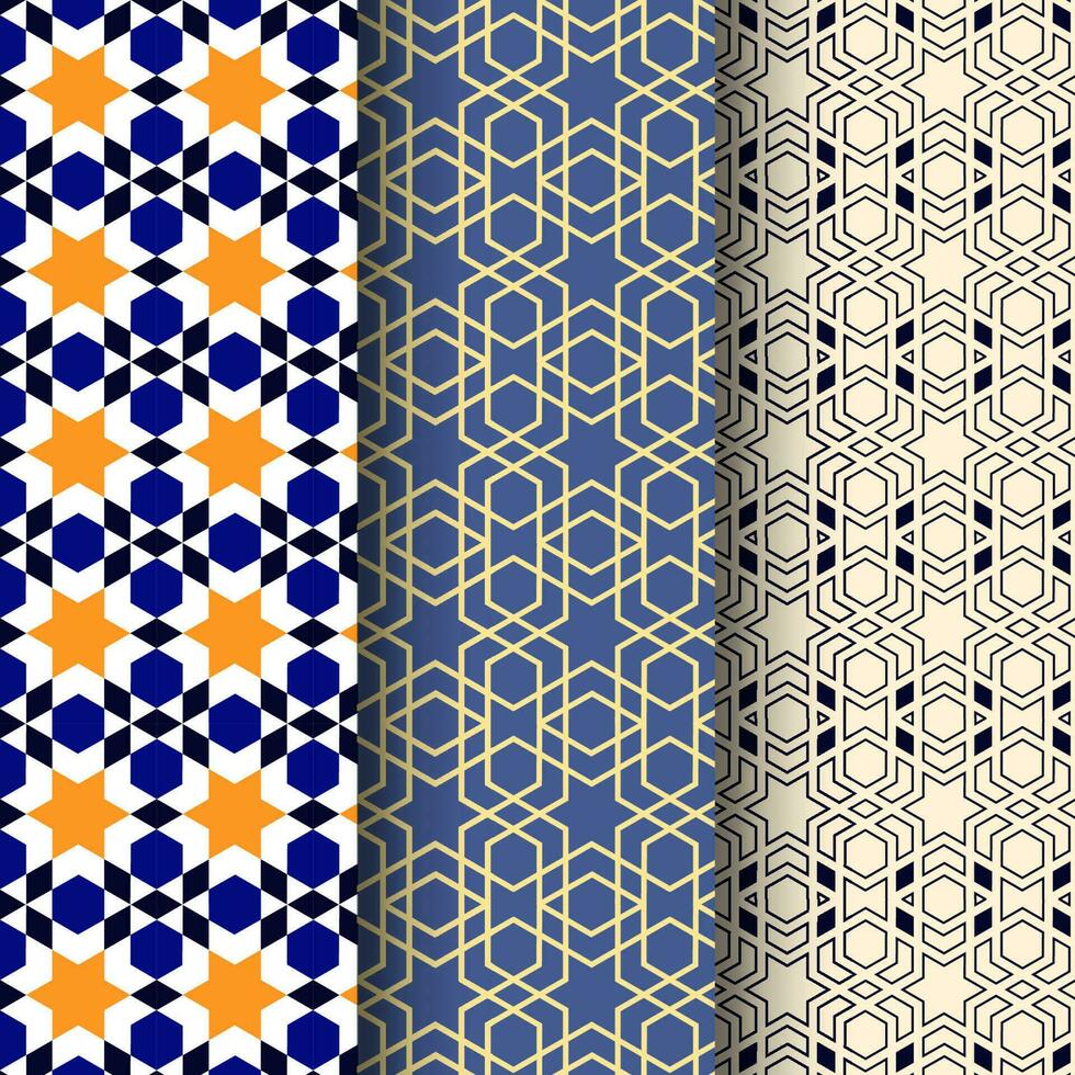 Colored moroccan motif arabic Geometric Pattern background use for print and design vector