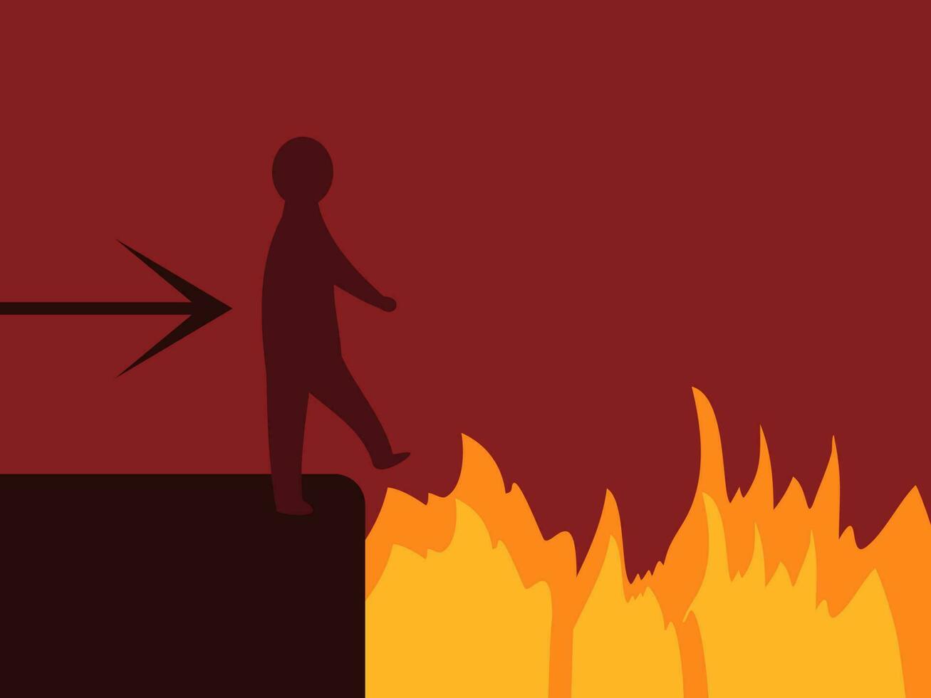 hell torment flat design vector illustration