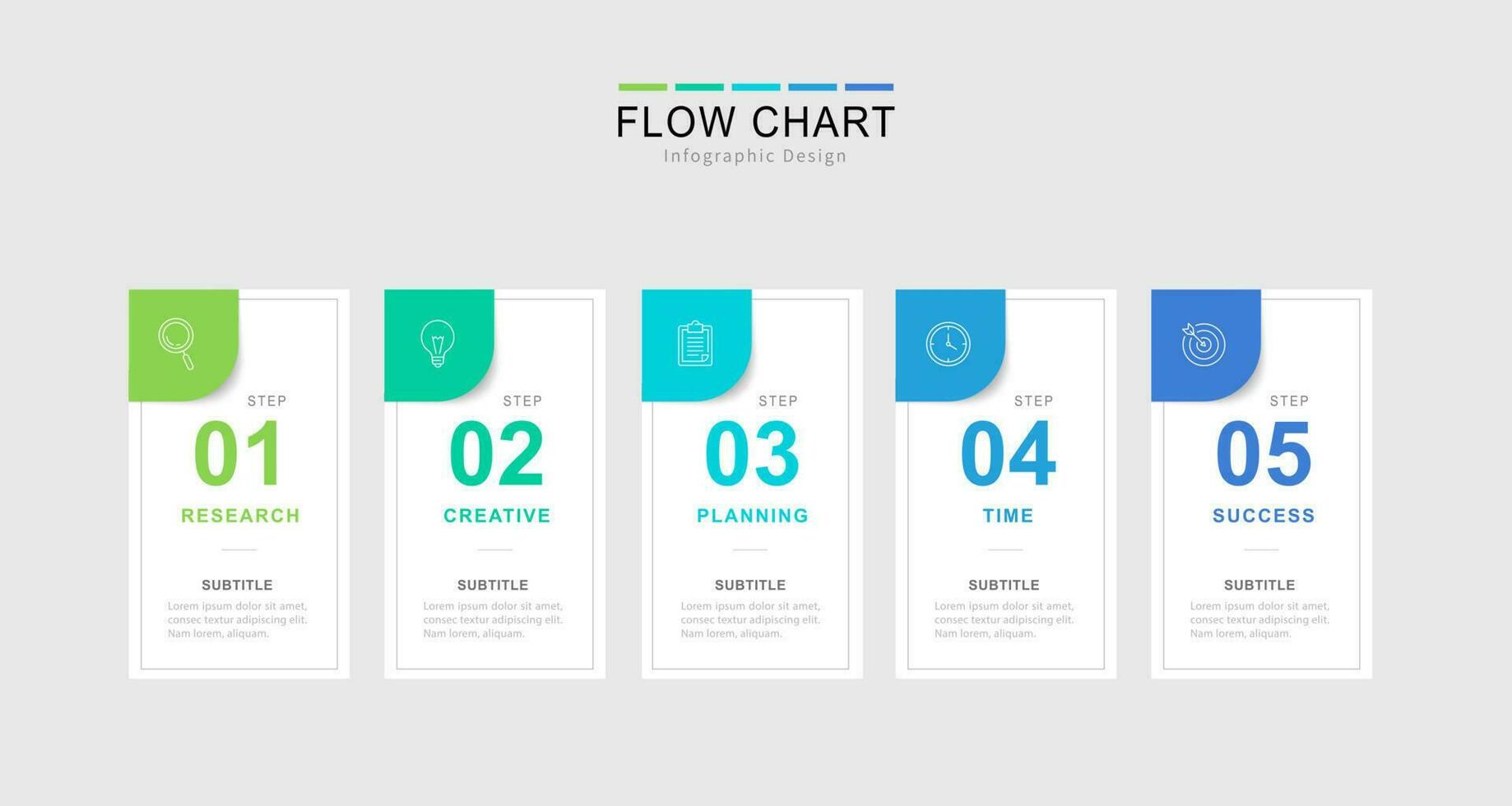 Infographic flow chart template, elements in a row with icons used for business presentation vector