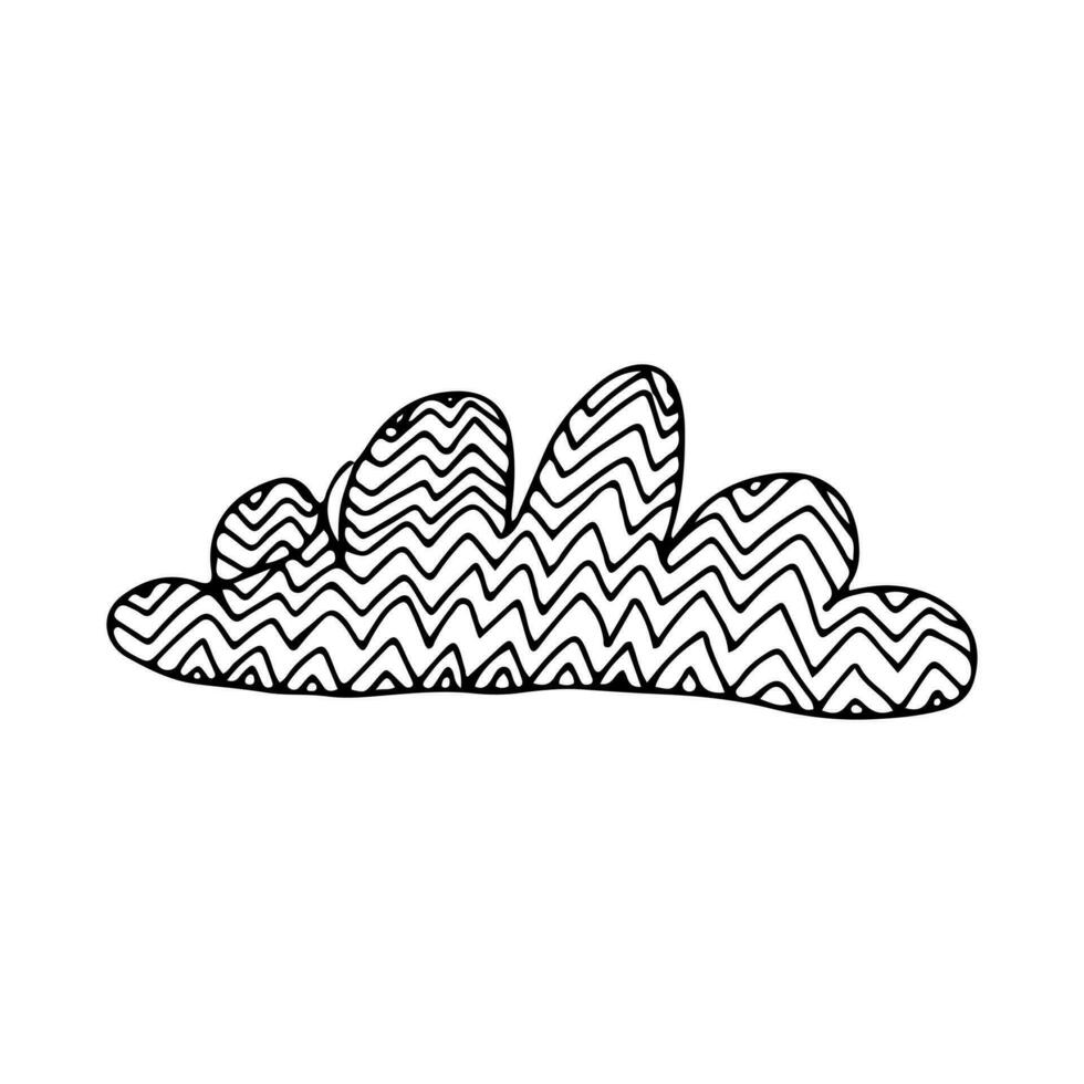 Vector ink cloud doodle illustration