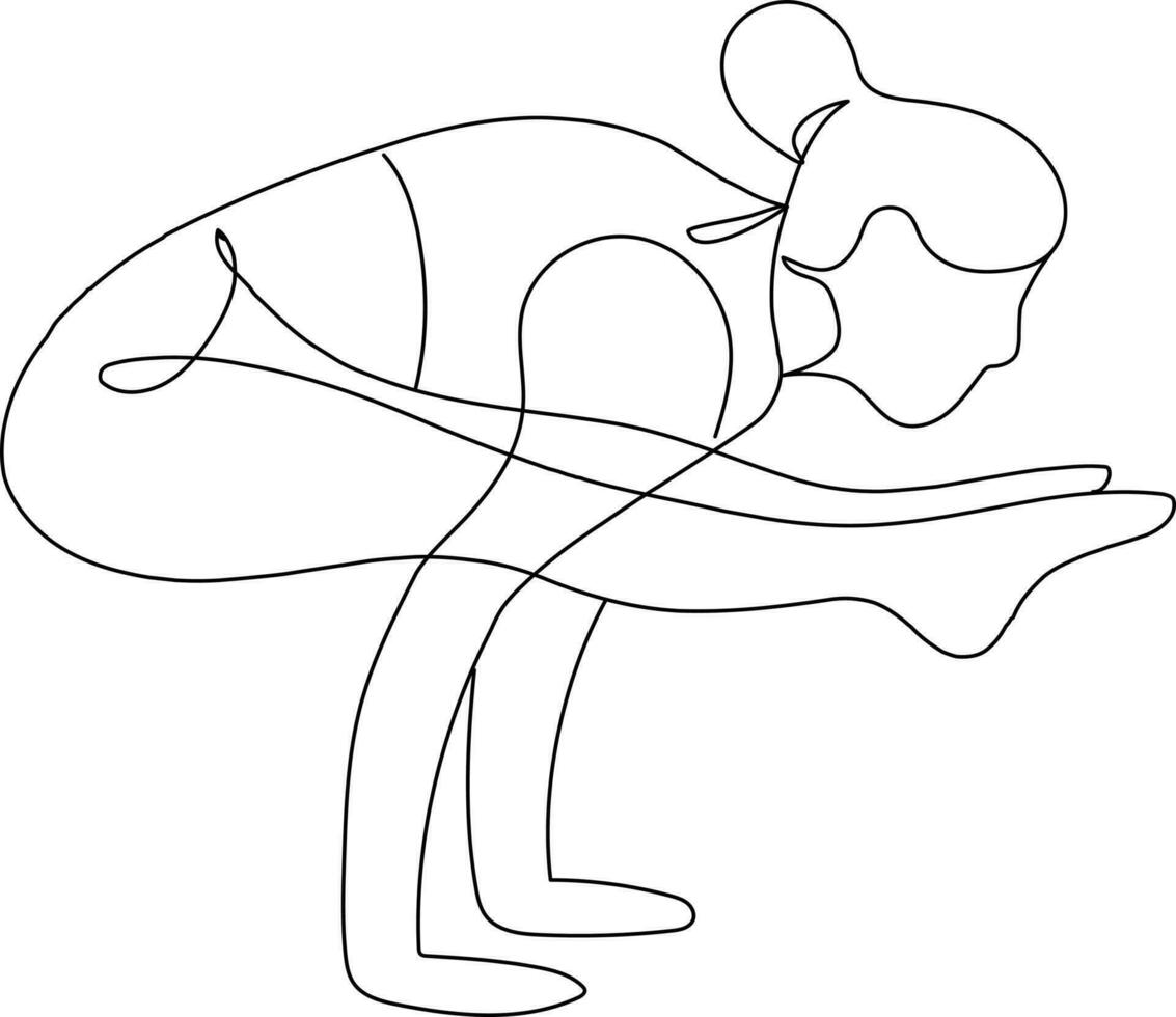 Firefly Pose Yoga Illistration vector