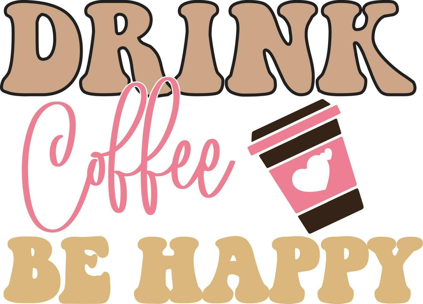 Coffee Quotes Vector Design