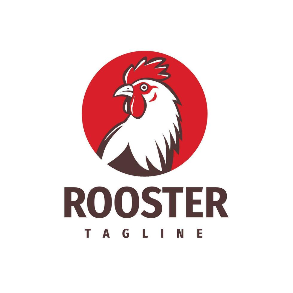 Rooster logo illustration template design vector