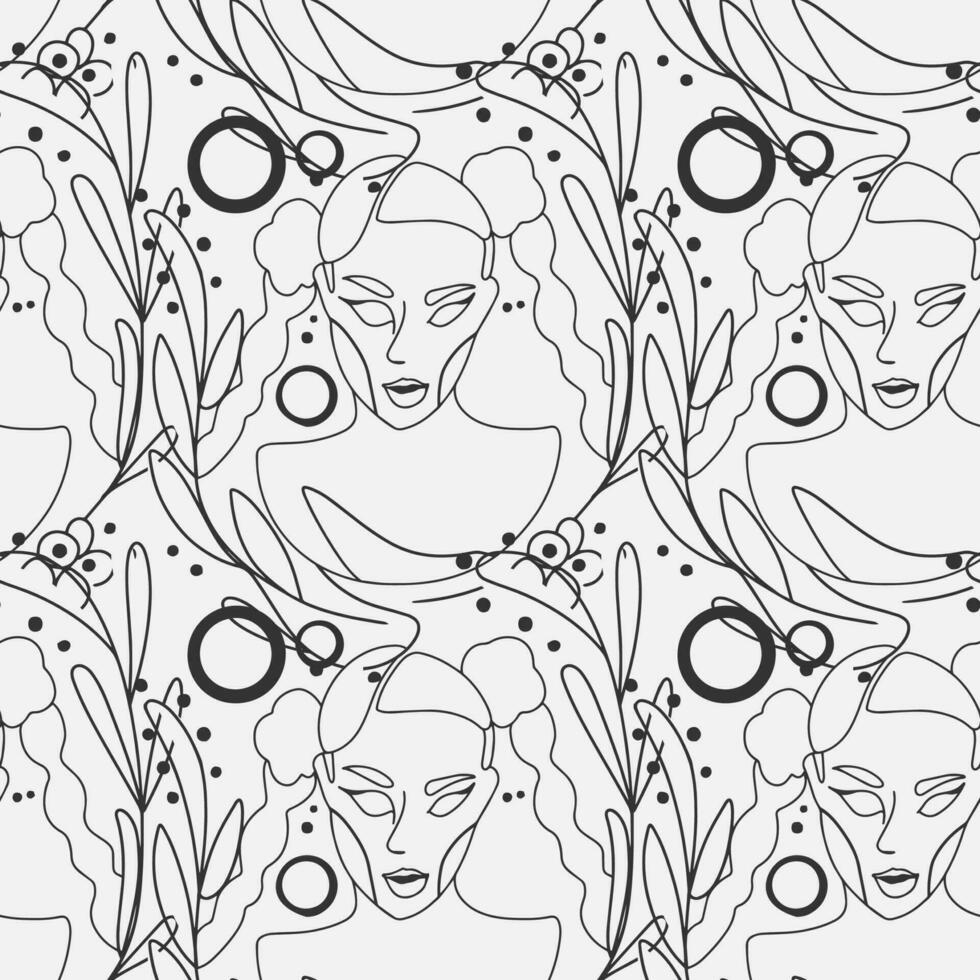 Woman Abstract Silhouette Vector Bundle. Stunning Hand-Drawn Minimalistic Abstract Designs of Faces, Hands, and Shapes