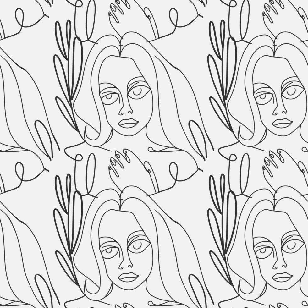 Woman Abstract Silhouette Vector Bundle. Stunning Hand-Drawn Minimalistic Abstract Designs of Faces, Hands, and Shapes