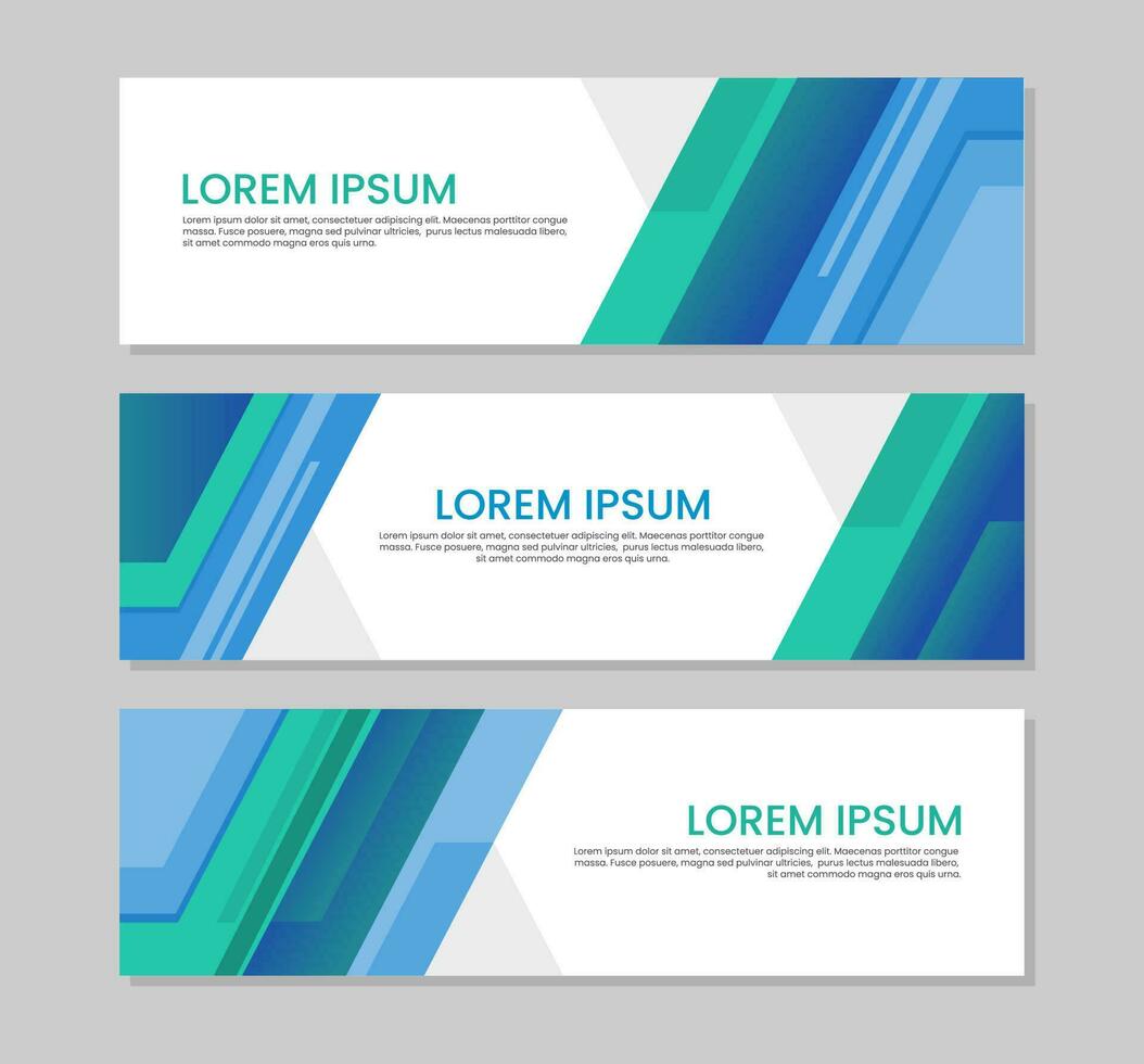 Set horizontal banner template collection vector
