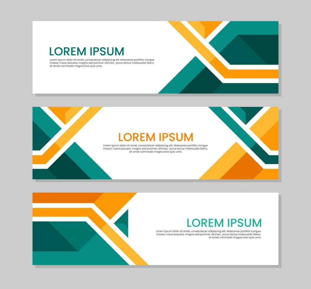 Set horizontal banner template collection vector
