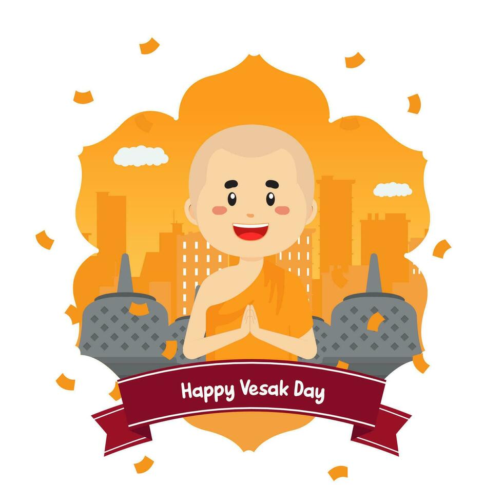 Happy Vesak Day Background vector