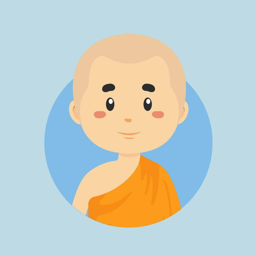 avatar de un Budha personaje vector