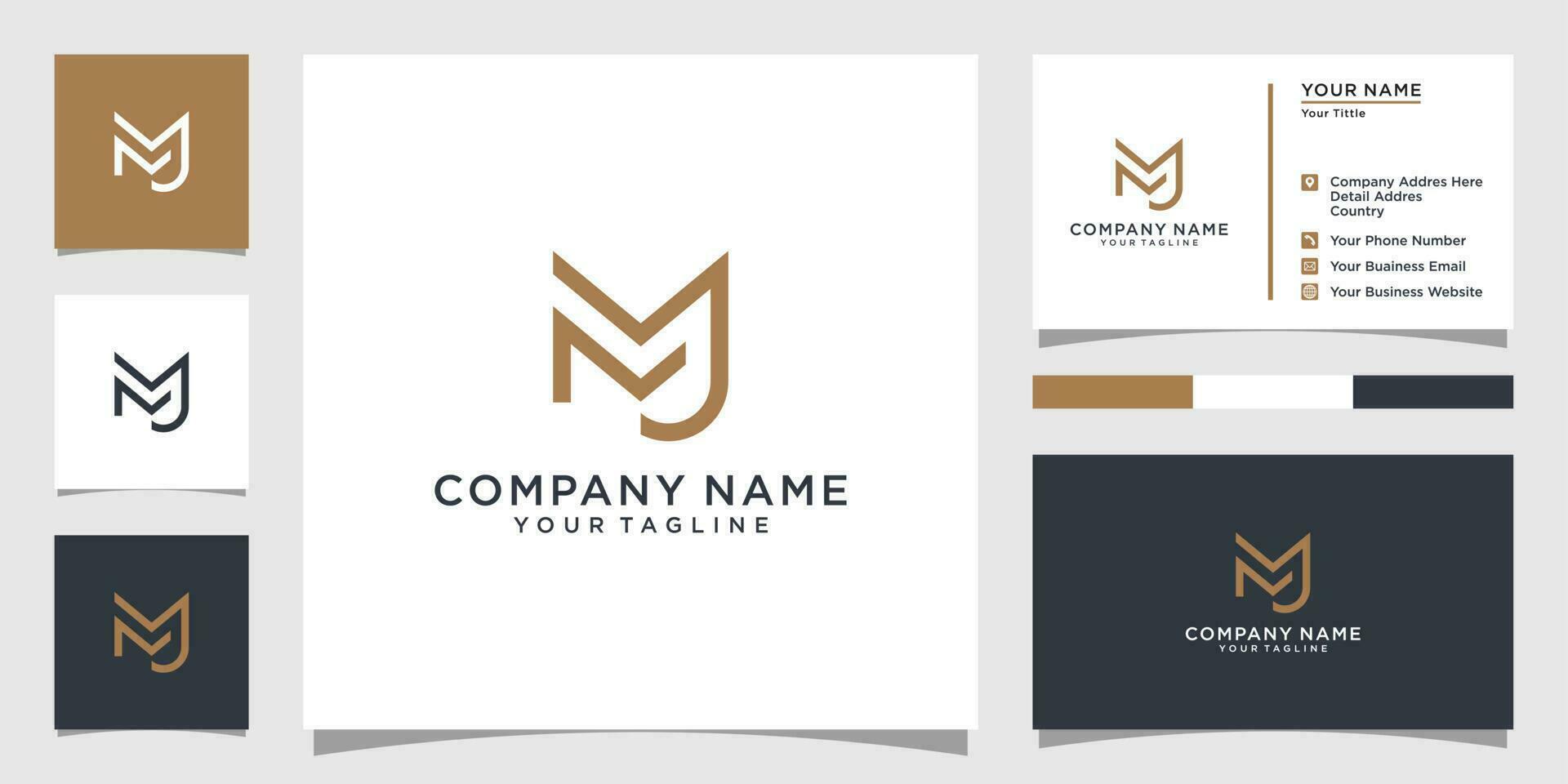 MJ or JM initial letter logo design vector. vector