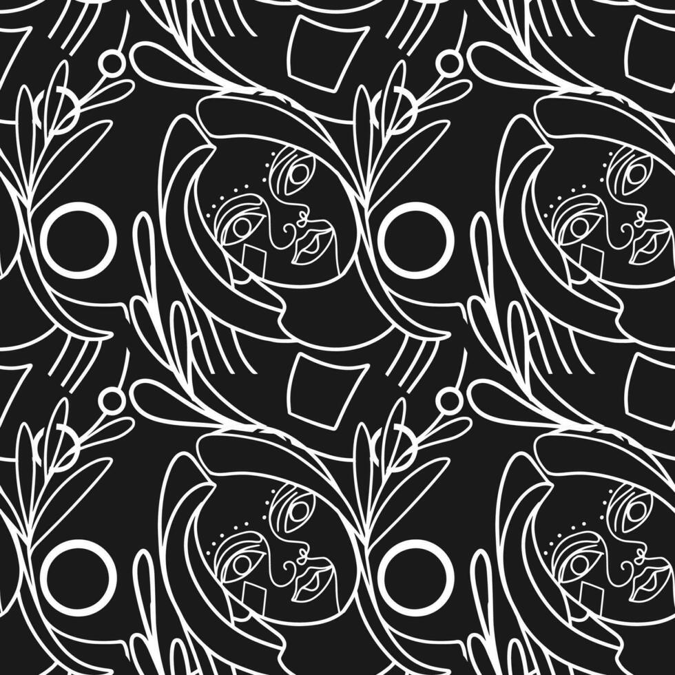 Woman Abstract Silhouette Vector Bundle. Stunning Hand-Drawn Minimalistic Abstract Designs of Faces, Hands, and Shapes