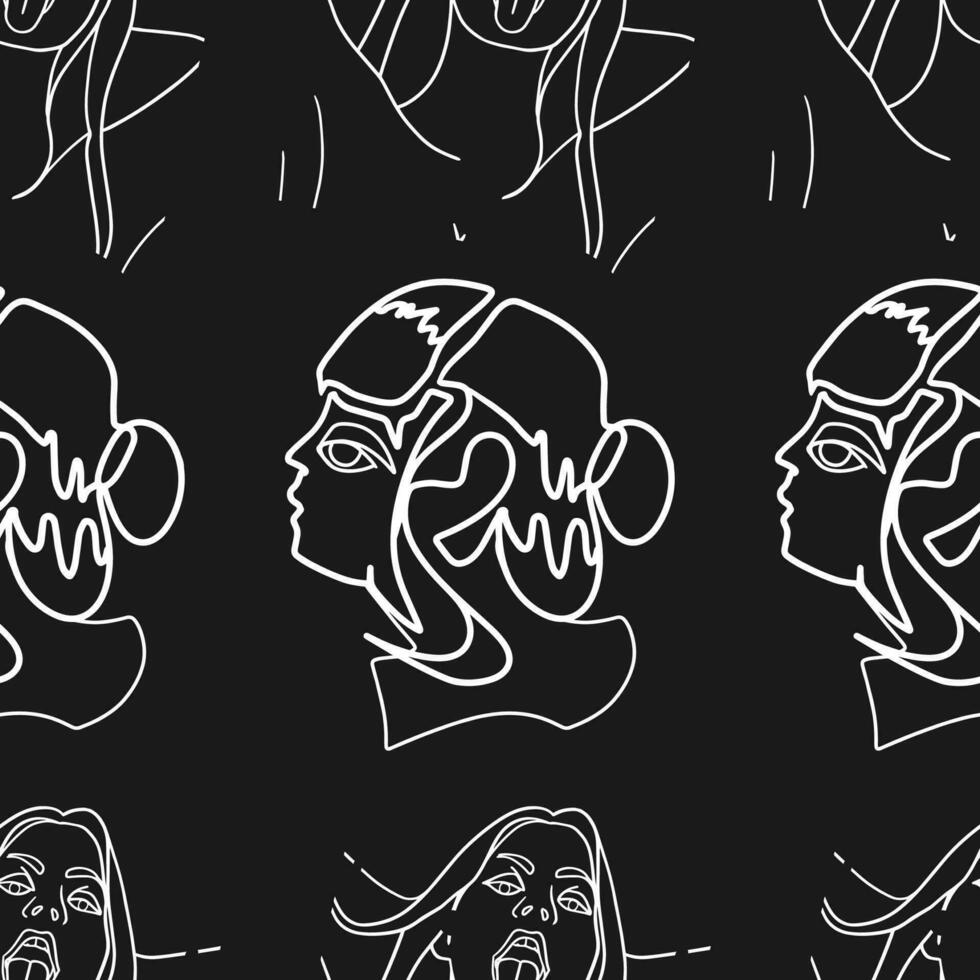 Woman Abstract Silhouette Vector Bundle. Stunning Hand-Drawn Minimalistic Abstract Designs of Faces, Hands, and Shapes