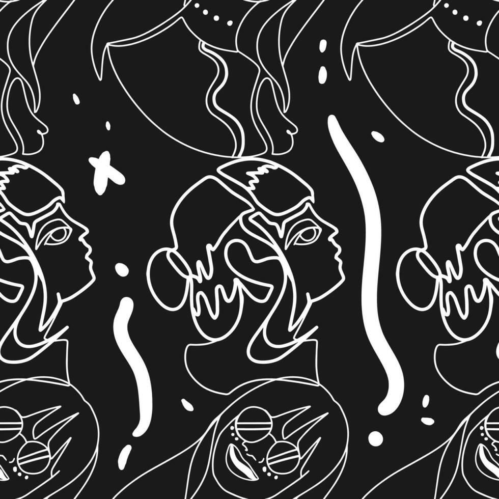 Woman Abstract Silhouette Vector Bundle. Stunning Hand-Drawn Minimalistic Abstract Designs of Faces, Hands, and Shapes