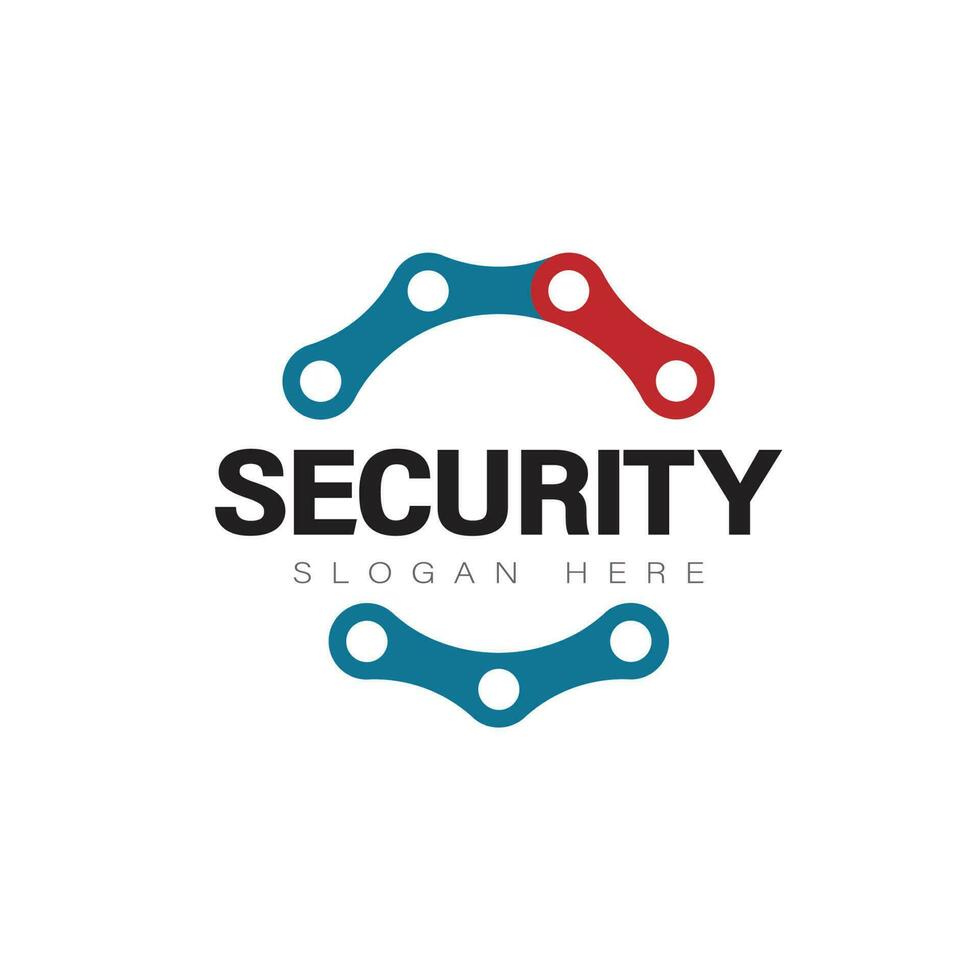 chain security logo technology vector design tech