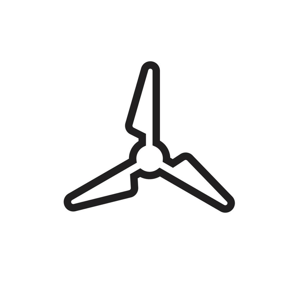 windmill logo vector energy air conditioning technology