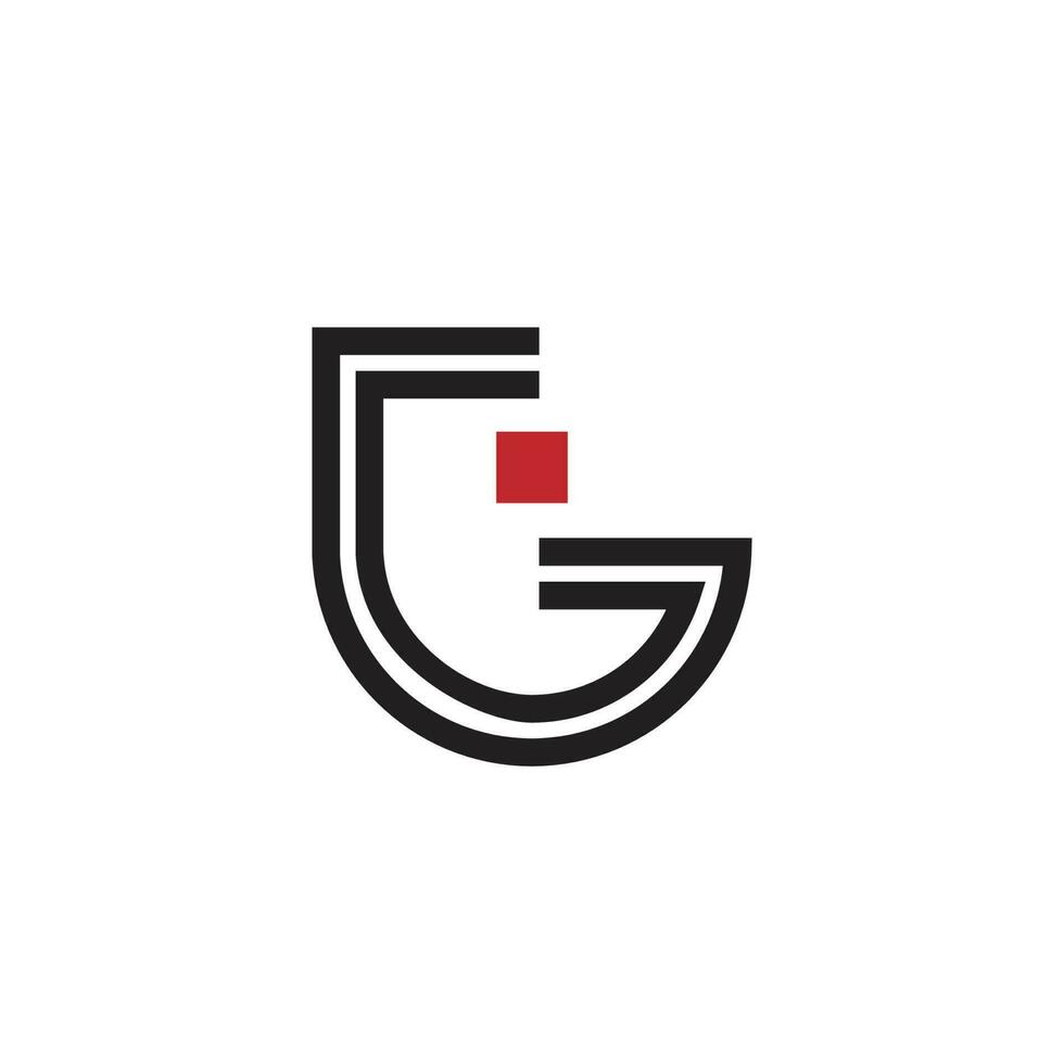 g logo modern letter tehnology label vector electric