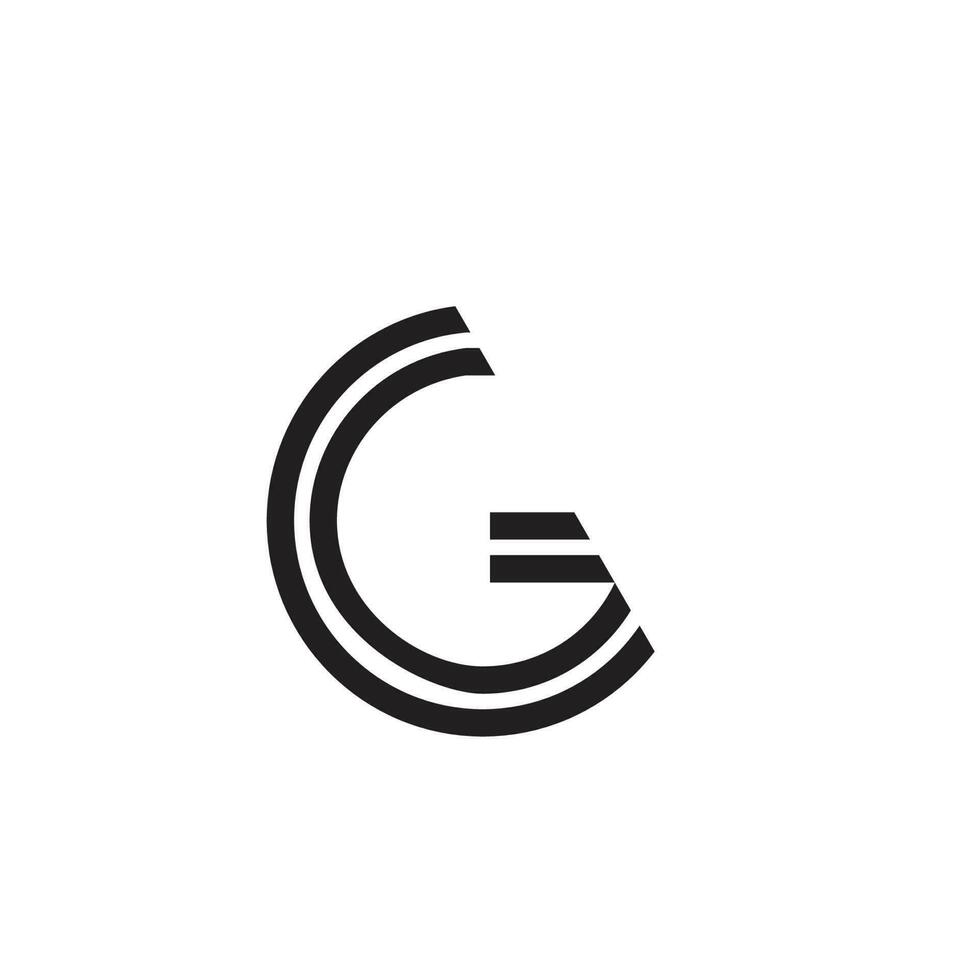 g logo modern letter tehnology label vector electric