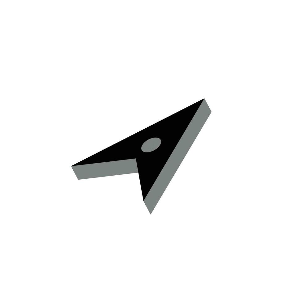 Brújula logo vector al aire libre triángulo flecha tecnología navegador